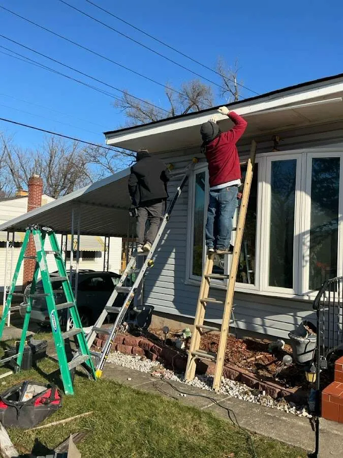 Restoration crew performing exterior repair in Saratoga Springs